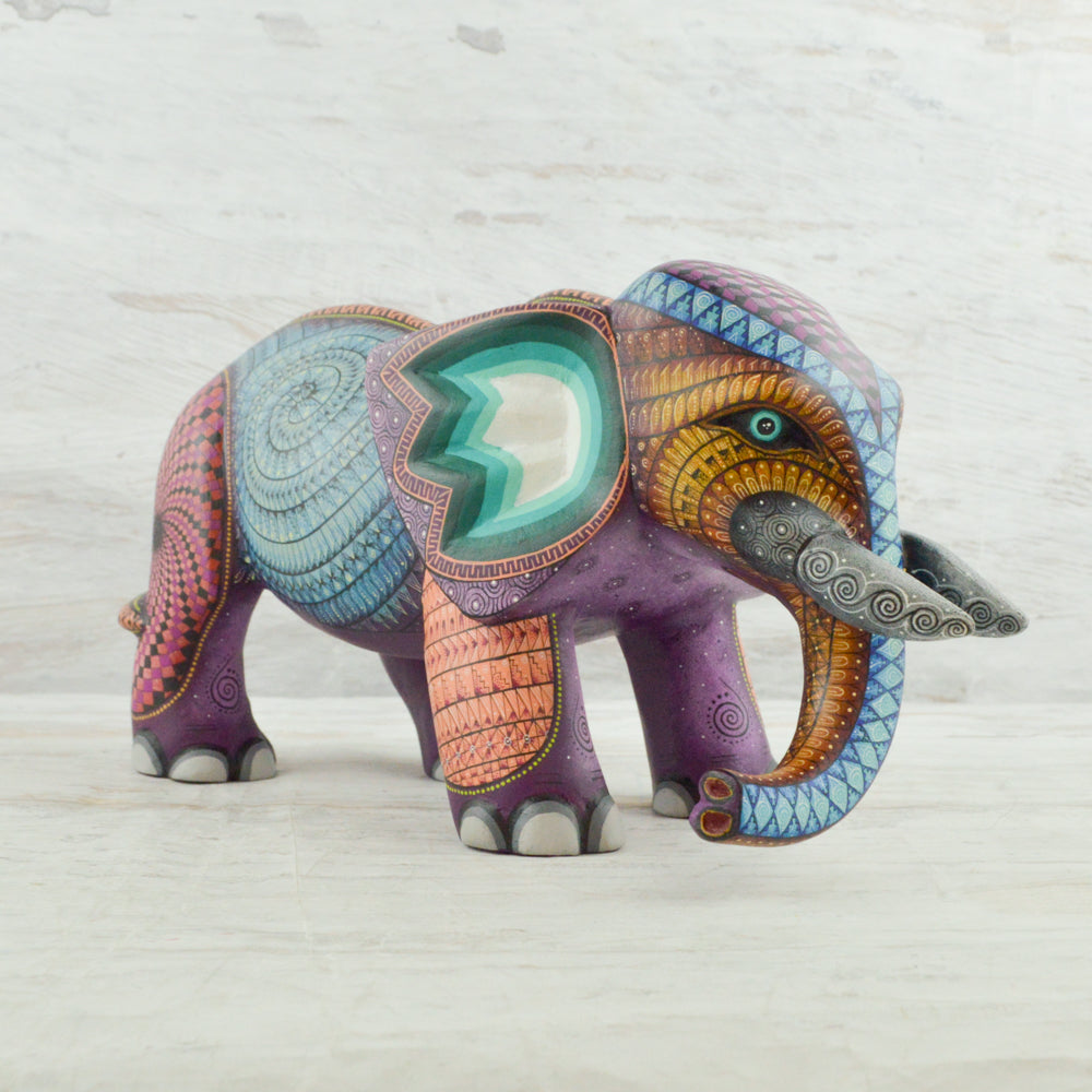 Elephant Alebrije Oaxacan Wood Carving - Magia Mexica