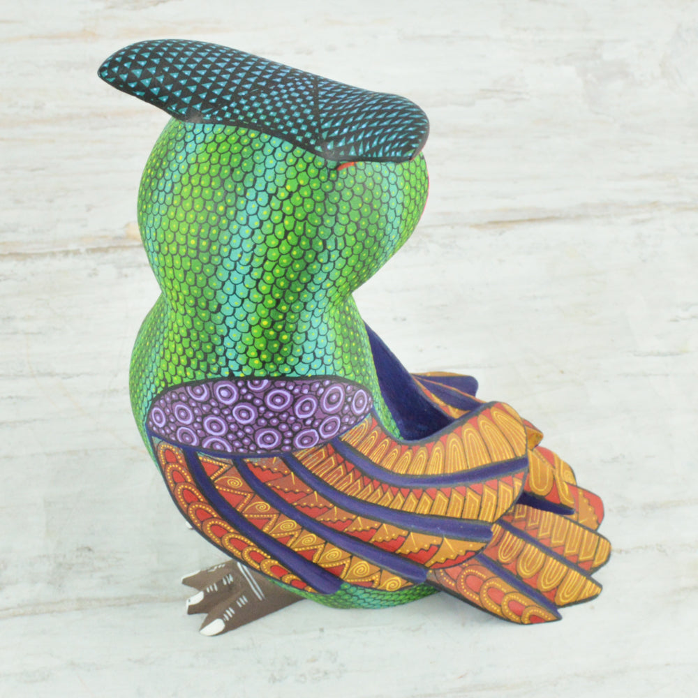 Owl Alebrije Oaxacan Wood Carving - Alebrije Huichol Mexican Folk art magiamexica.com