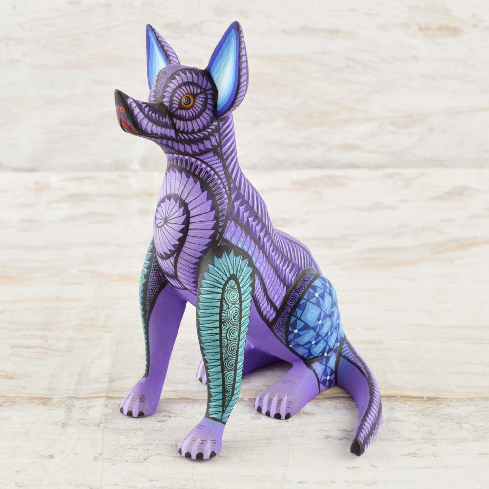 Alebrije Oaxacan Wood Carving Dog - Magia Mexica