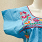 Embroidered Mexican Dress | Light Blue - Alebrije Huichol Mexican Folk art magiamexica.com