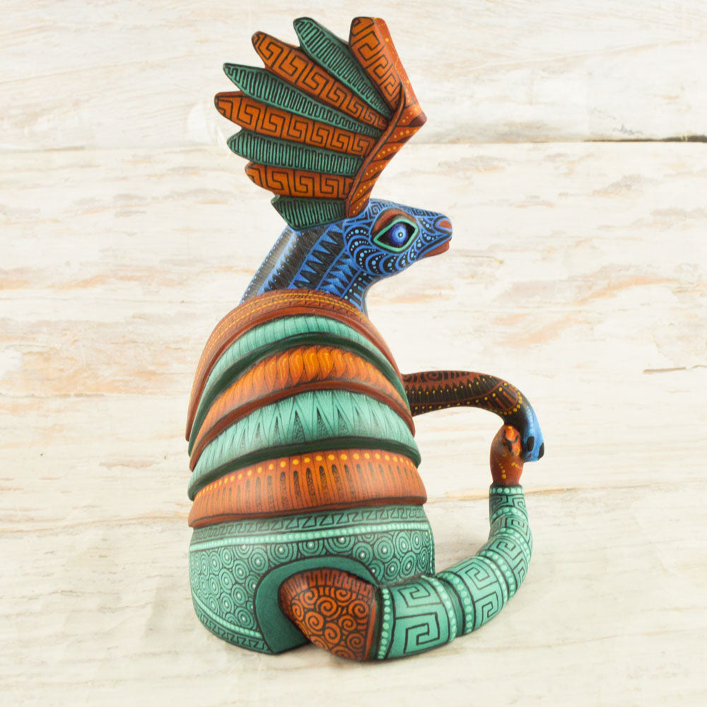Deer Armadillo Alebrije Oaxacan Wood Carving - Alebrije Huichol Mexican Folk art magiamexica.com