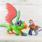 Alebrije Oaxacan Wood Carving Set Pepita and Dante - Magia Mexica