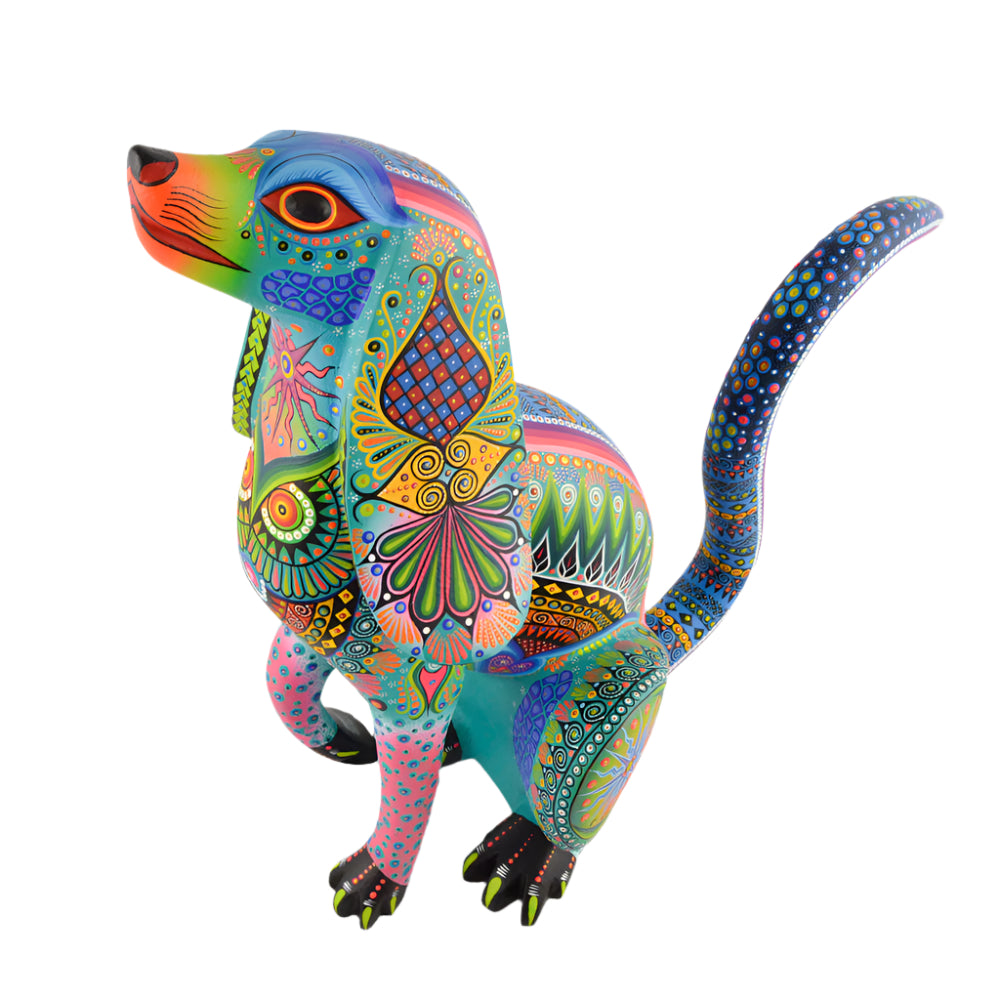 Dog Alebrije Oaxacan Wood Carving - magiamexica.com