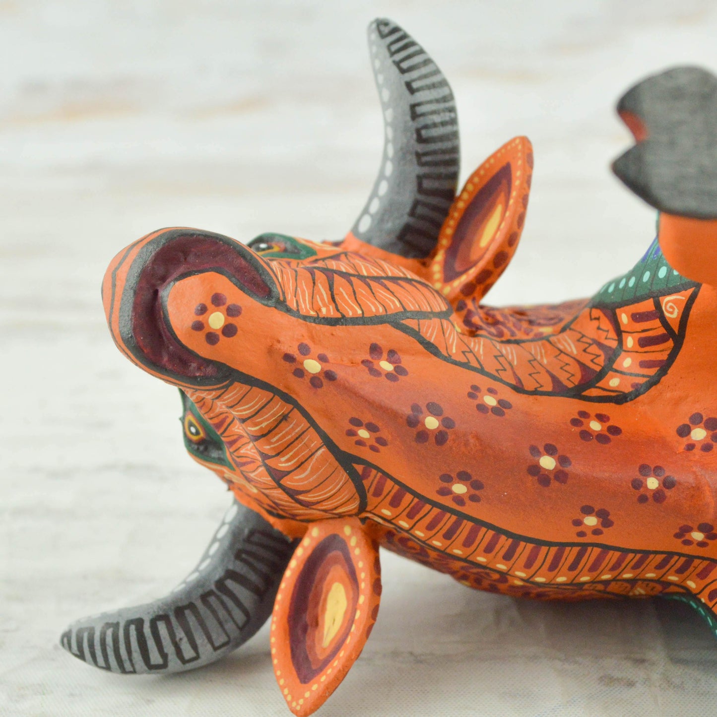 Bull Alebrije Oaxacan Wood Carving - Alebrije Huichol Mexican Folk art magiamexica.com
