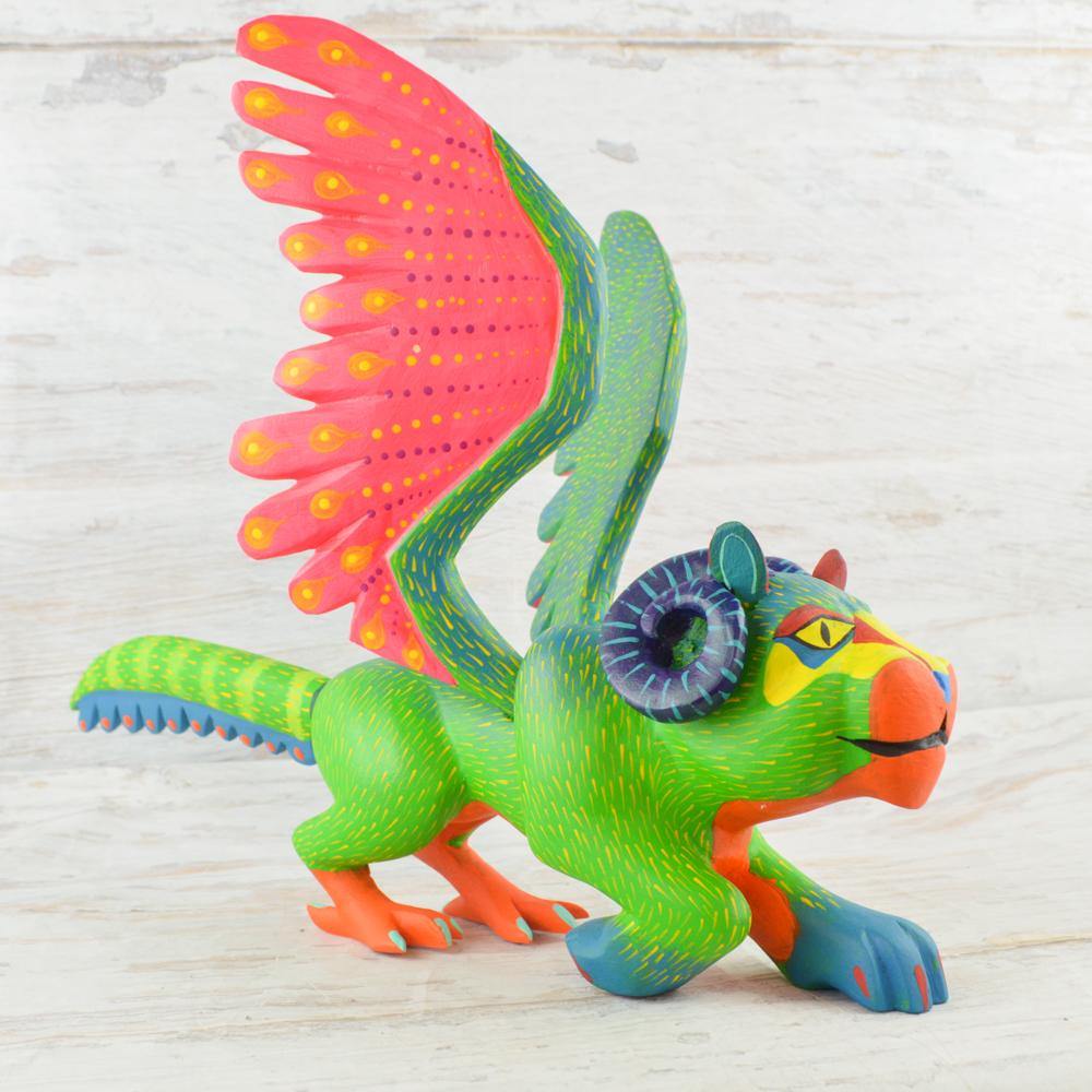 Alebrije Oaxacan Wood Carving Set Pepita and Dante - Magia Mexica