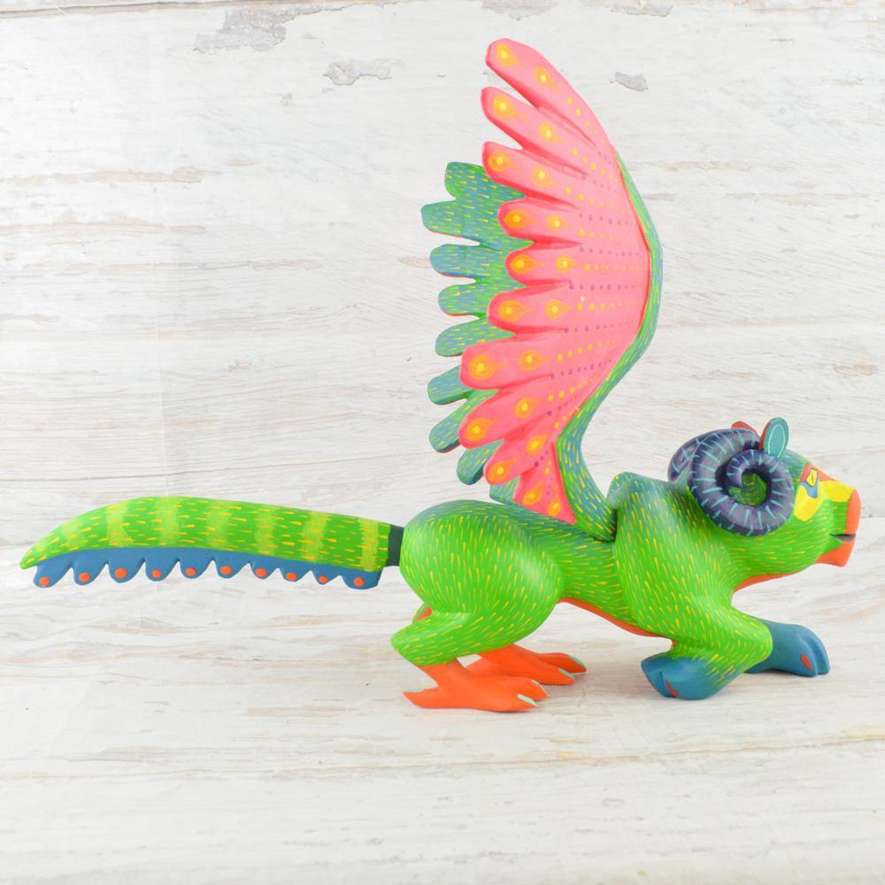 Alebrije Oaxacan Wood Carving Set Pepita and Dante - Magia Mexica