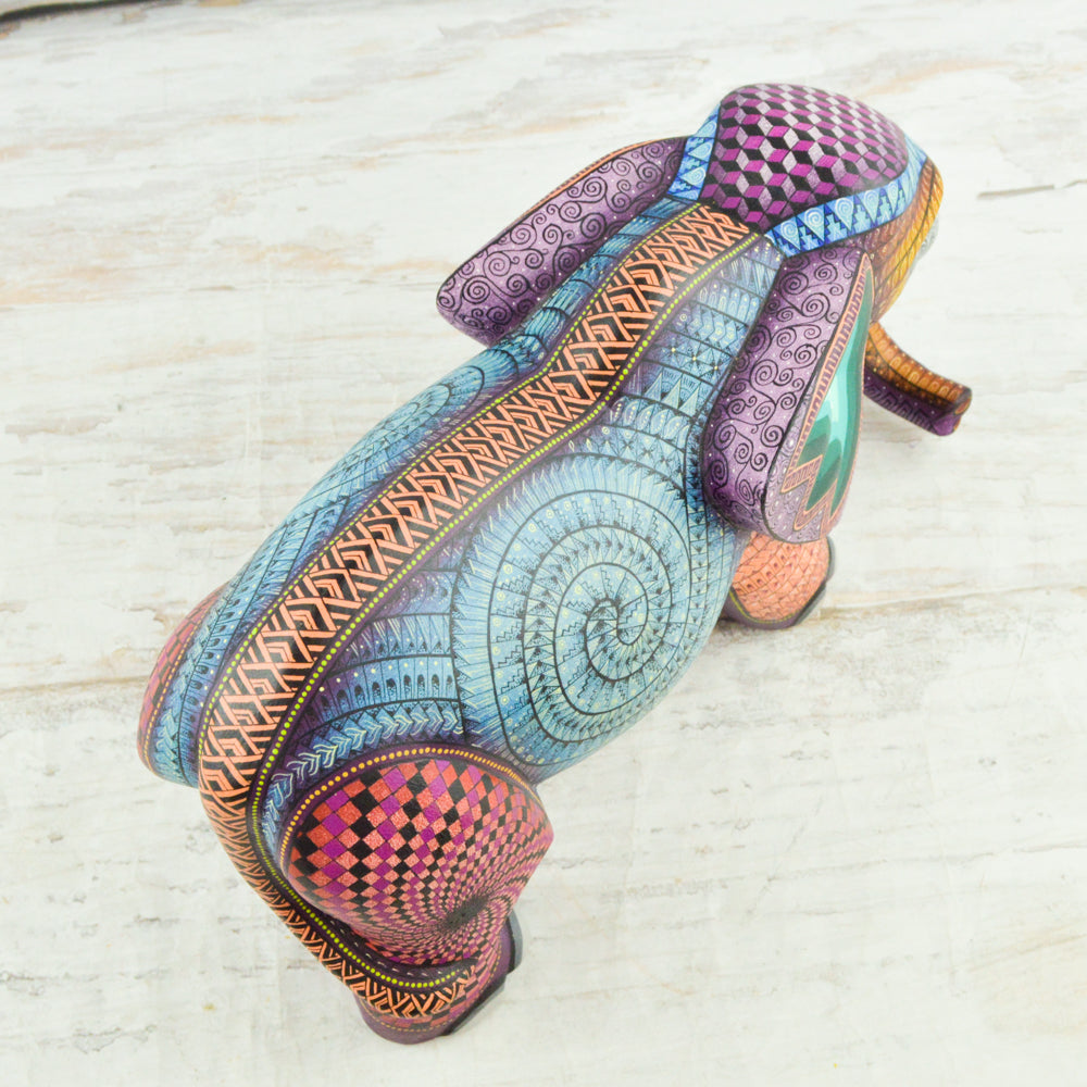 Elephant Alebrije Oaxacan Wood Carving - Magia Mexica