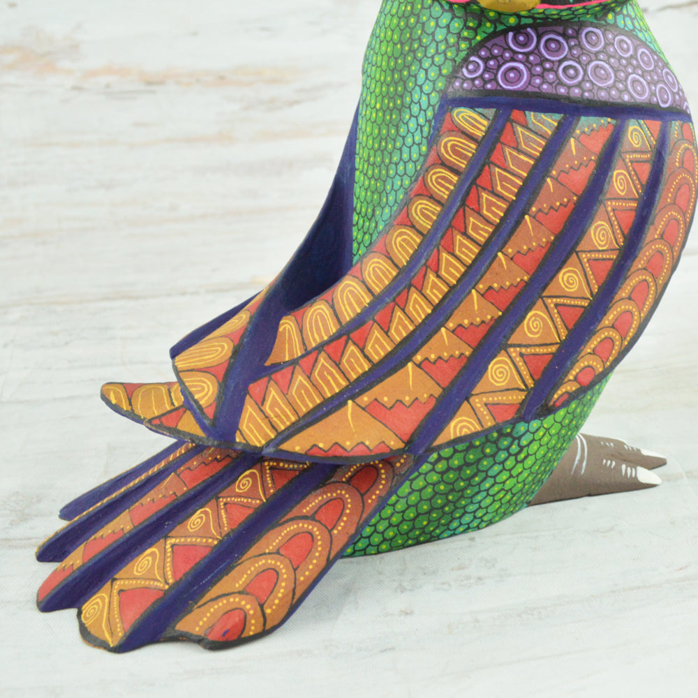 Owl Alebrije Oaxacan Wood Carving - Alebrije Huichol Mexican Folk art magiamexica.com
