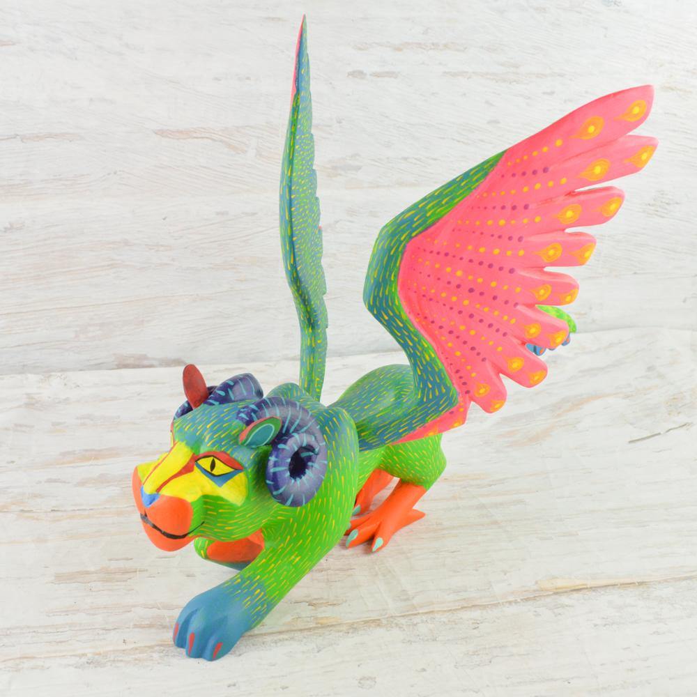 Alebrije Oaxacan Wood Carving Set Pepita and Dante - Magia Mexica