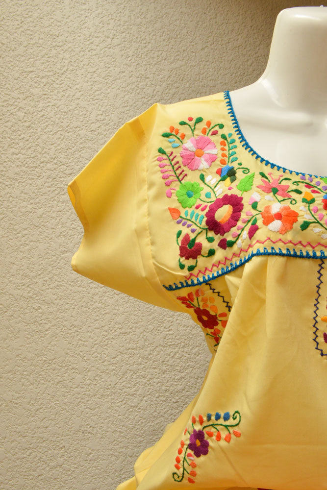 Embroidered Mexican Dress