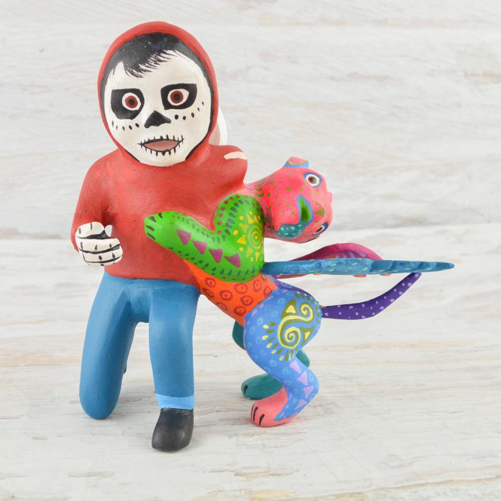 Alebrije Oaxacan Wood Carving Set Pepita and Dante - Magia Mexica