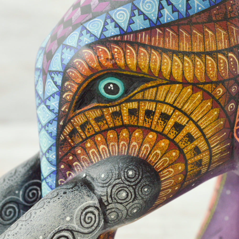 Elephant Alebrije Oaxacan Wood Carving - Magia Mexica