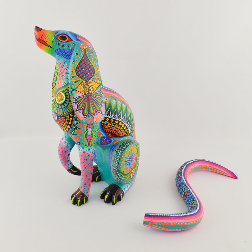 Dog Alebrije Oaxacan Wood Carving - magiamexica.com