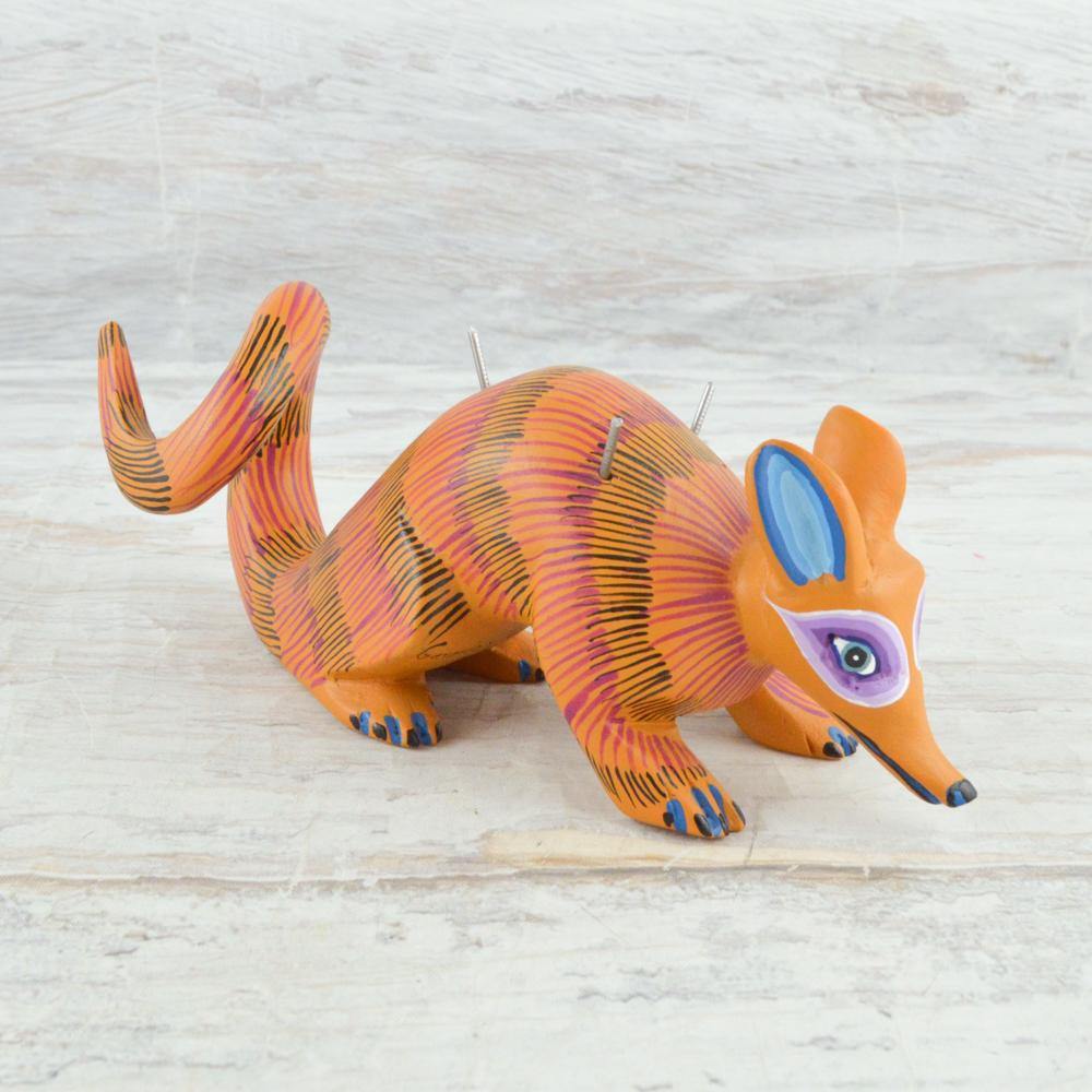 Alebrije Oaxacan Wood Carving Tlacuache - Magia Mexica