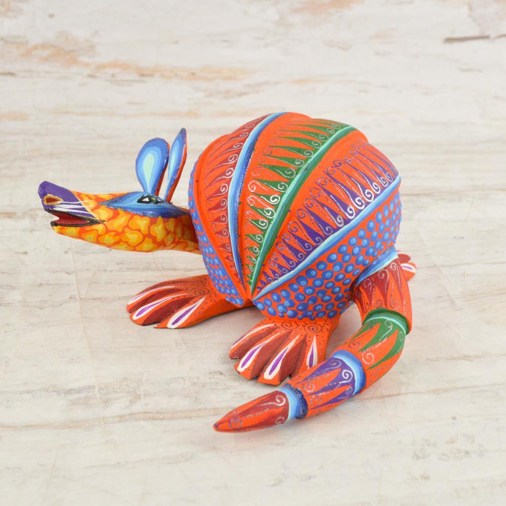 Alebrije Oaxacan Wood Carving Armadillo - Magia Mexica