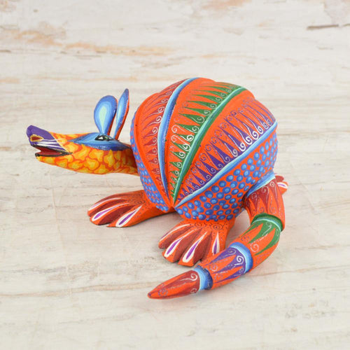 Alebrije Oaxacan Wood Carving Armadillo - Magia Mexica