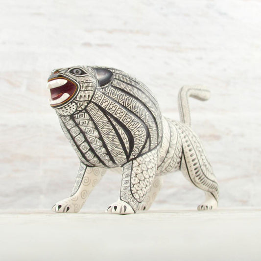 Alebrije Oaxacan Wood Carving Lion - Magia Mexica