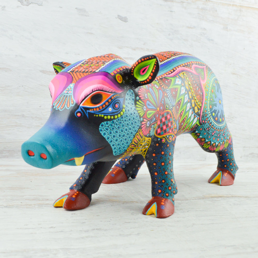 Pig Alebrije Wood Carving Handcrafts - Magia Mexica