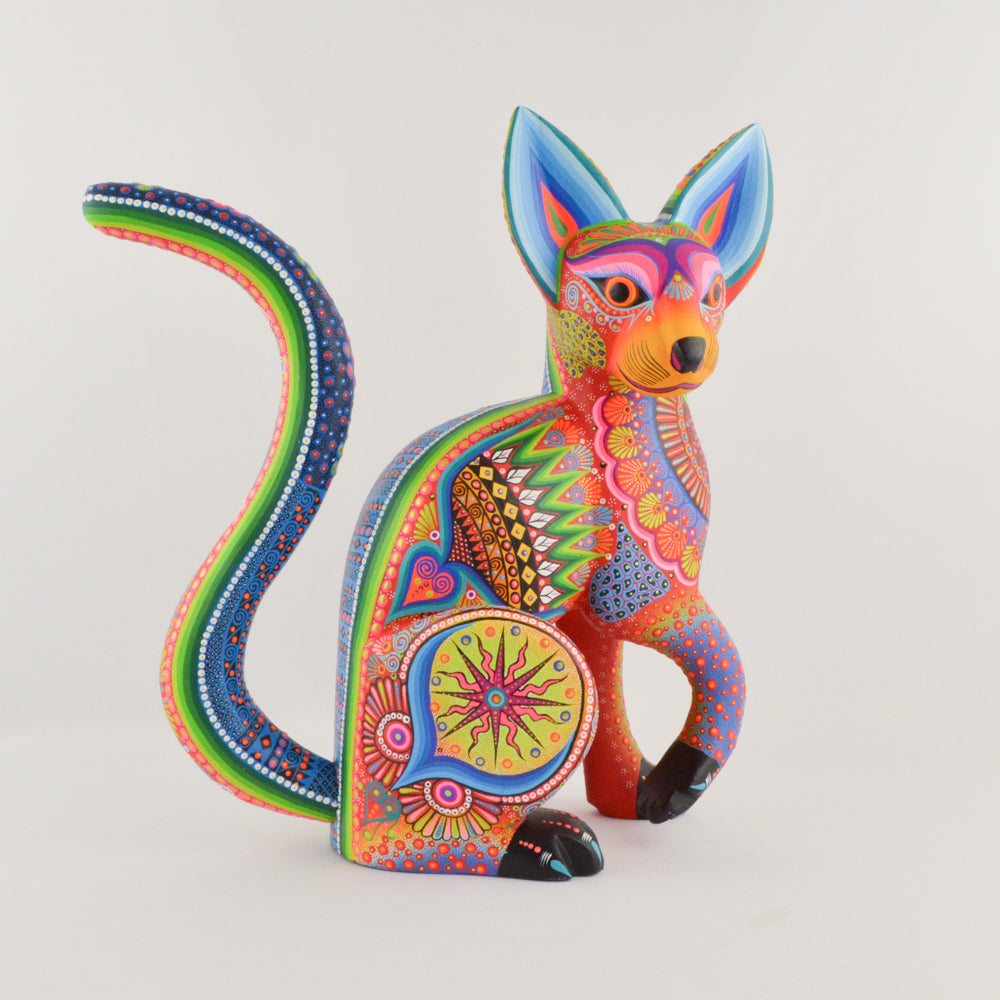 Cat Alebrije Oaxacan Wood Carving - magiamexica.com