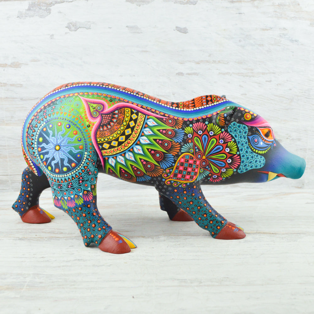 Pig Alebrije Wood Carving Handcrafts - Magia Mexica