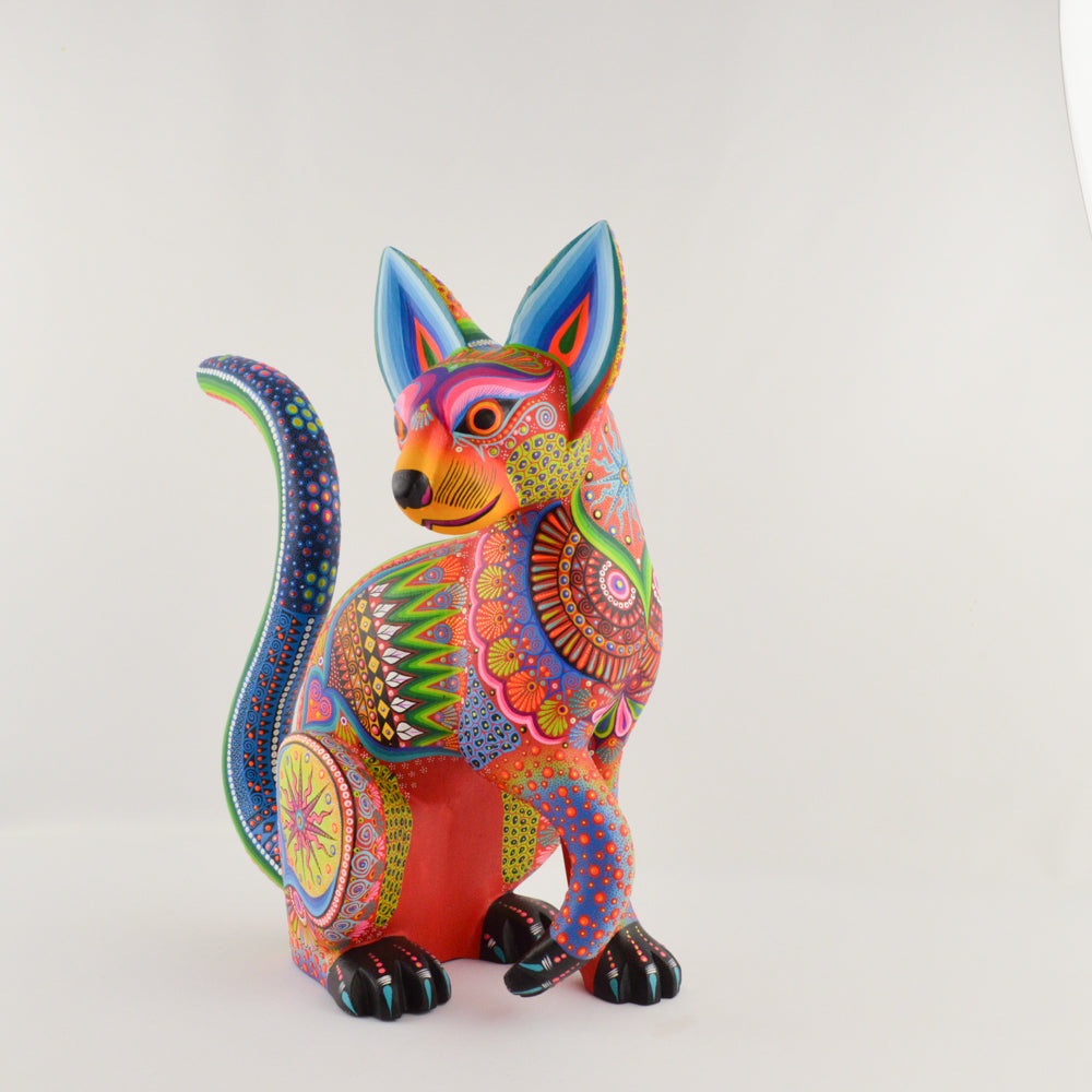 Cat Alebrije Oaxacan Wood Carving - magiamexica.com