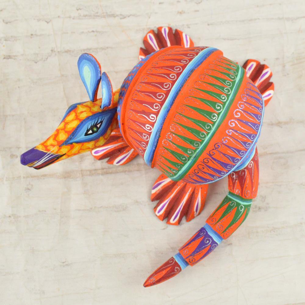 Alebrije Oaxacan Wood Carving Armadillo - Magia Mexica