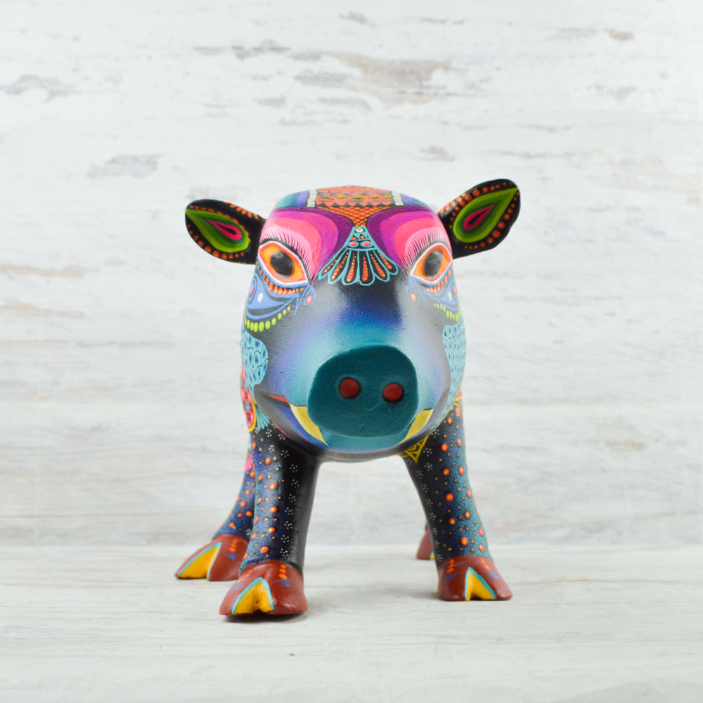 Pig Alebrije Wood Carving Handcrafts - Magia Mexica