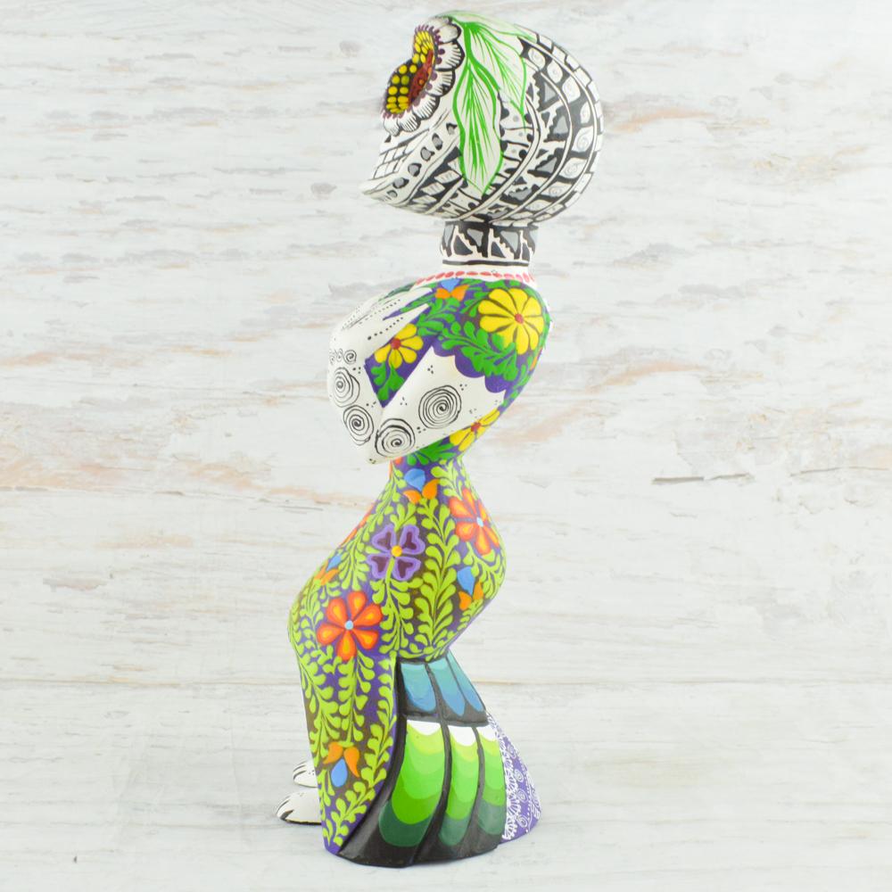 Catrina Alebrije Oaxacan Wood Carving - Alebrije Huichol Mexican Folk art magiamexica.com