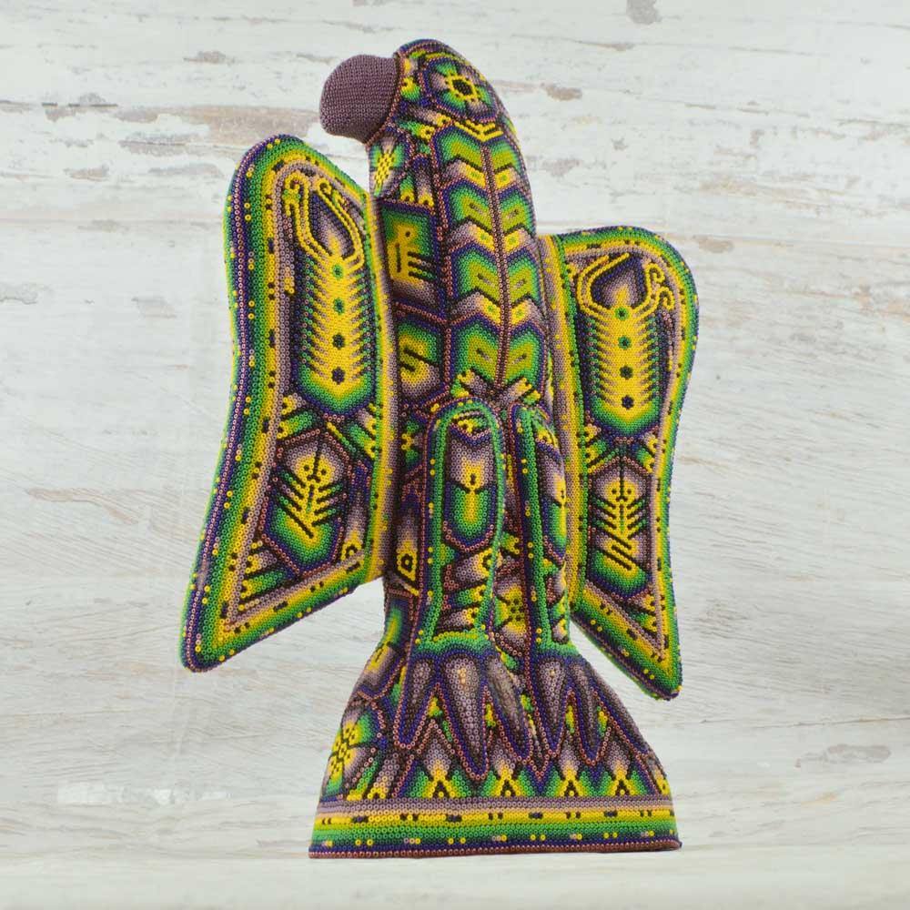 Huichol Art Beaded Animals Eagle - Magia Mexica 