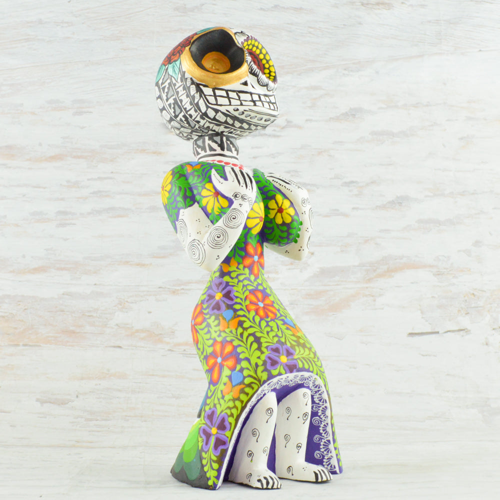 Catrina Alebrije Oaxacan Wood Carving - Alebrije Huichol Mexican Folk art magiamexica.com