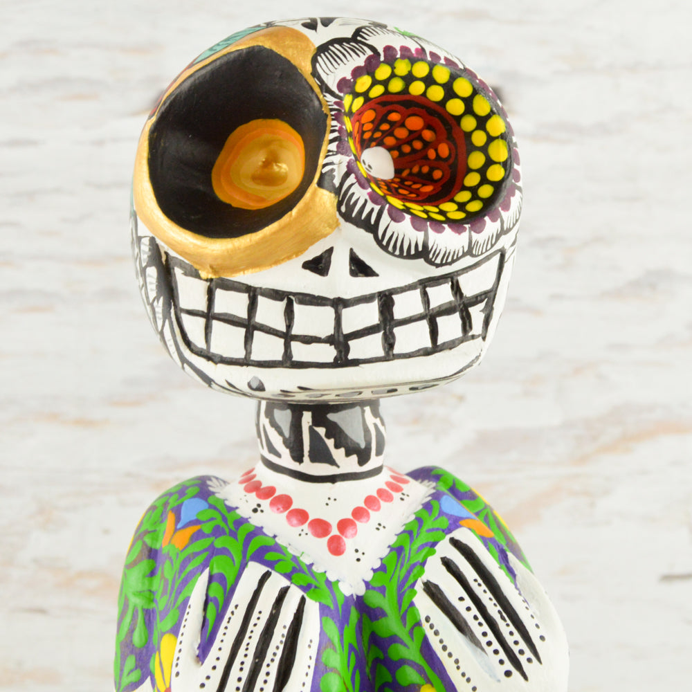 Catrina Alebrije Oaxacan Wood Carving - Alebrije Huichol Mexican Folk art magiamexica.com