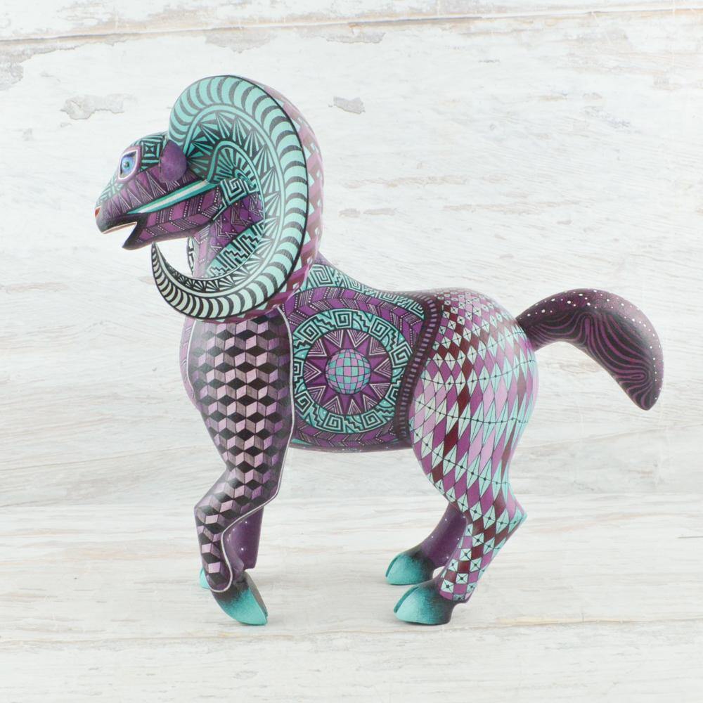Alebrije Oaxacan Wood Carving Ram - Magia Mexica