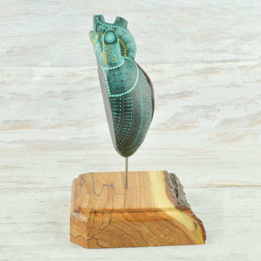 Heart Alebrije Oaxacan Wood Carving - Alebrije Huichol Mexican Folk art magiamexica.com