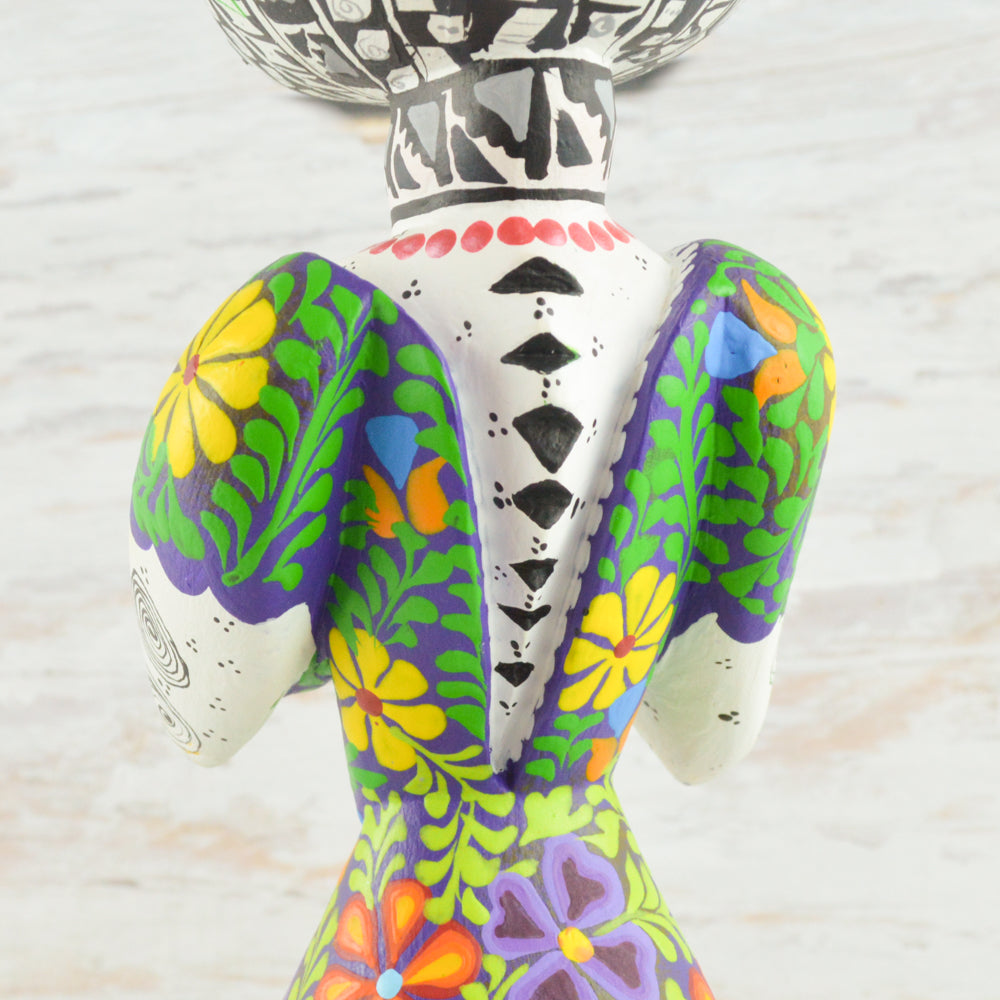 Catrina Alebrije Oaxacan Wood Carving - Alebrije Huichol Mexican Folk art magiamexica.com