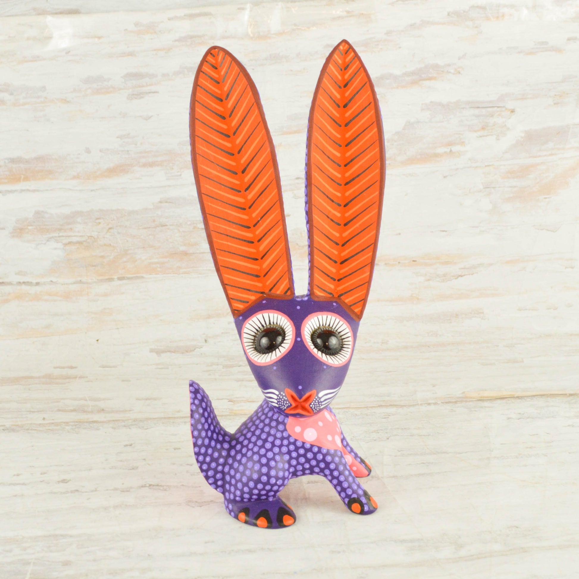 Rabbit Alebrije Oaxacan Wood Carving - Alebrije Huichol Mexican Folk art magiamexica.com