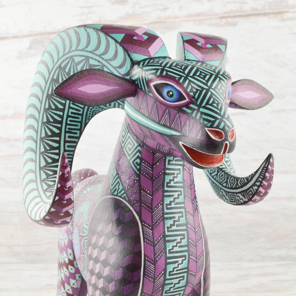 Alebrije Oaxacan Wood Carving Ram - Magia Mexica