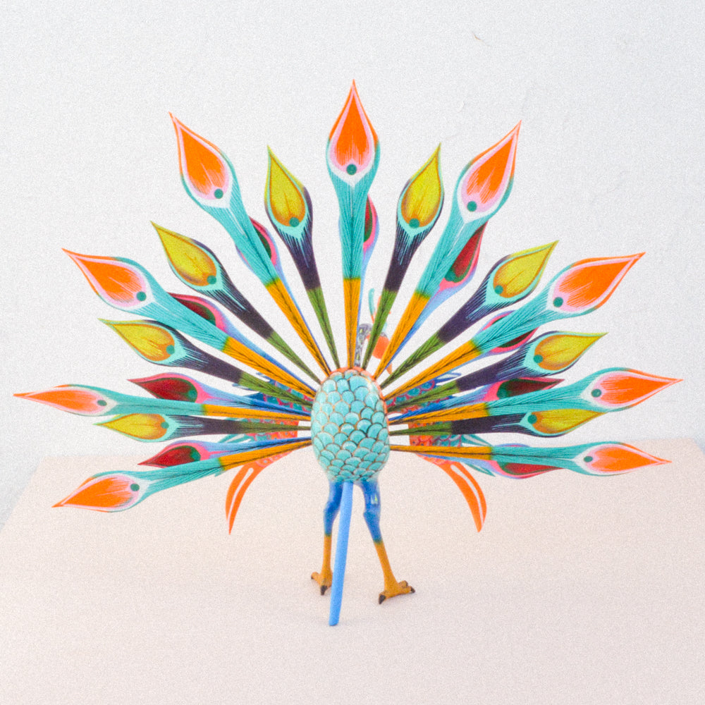 Peacock Alebrije Wood Carving - magiamexica.com