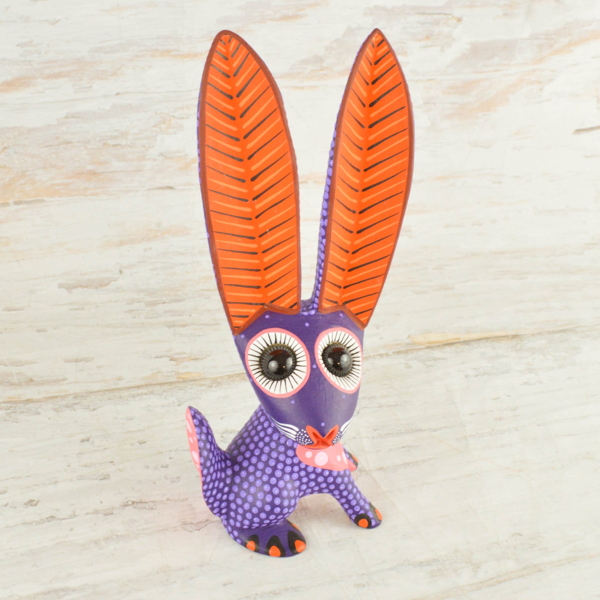 Rabbit Alebrije Oaxacan Wood Carving - Alebrije Huichol Mexican Folk art magiamexica.com