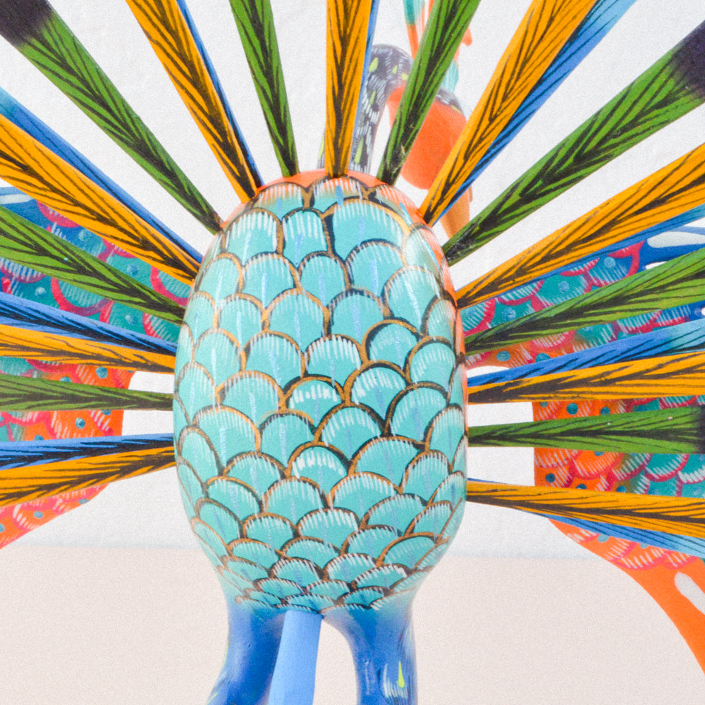 Peacock Alebrije Wood Carving - magiamexica.com