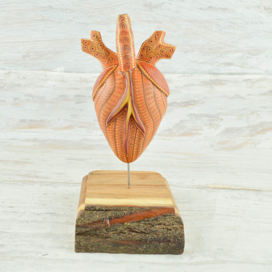 Heart Alebrije Oaxacan Wood Carving - Alebrije Huichol Mexican Folk art magiamexica.com