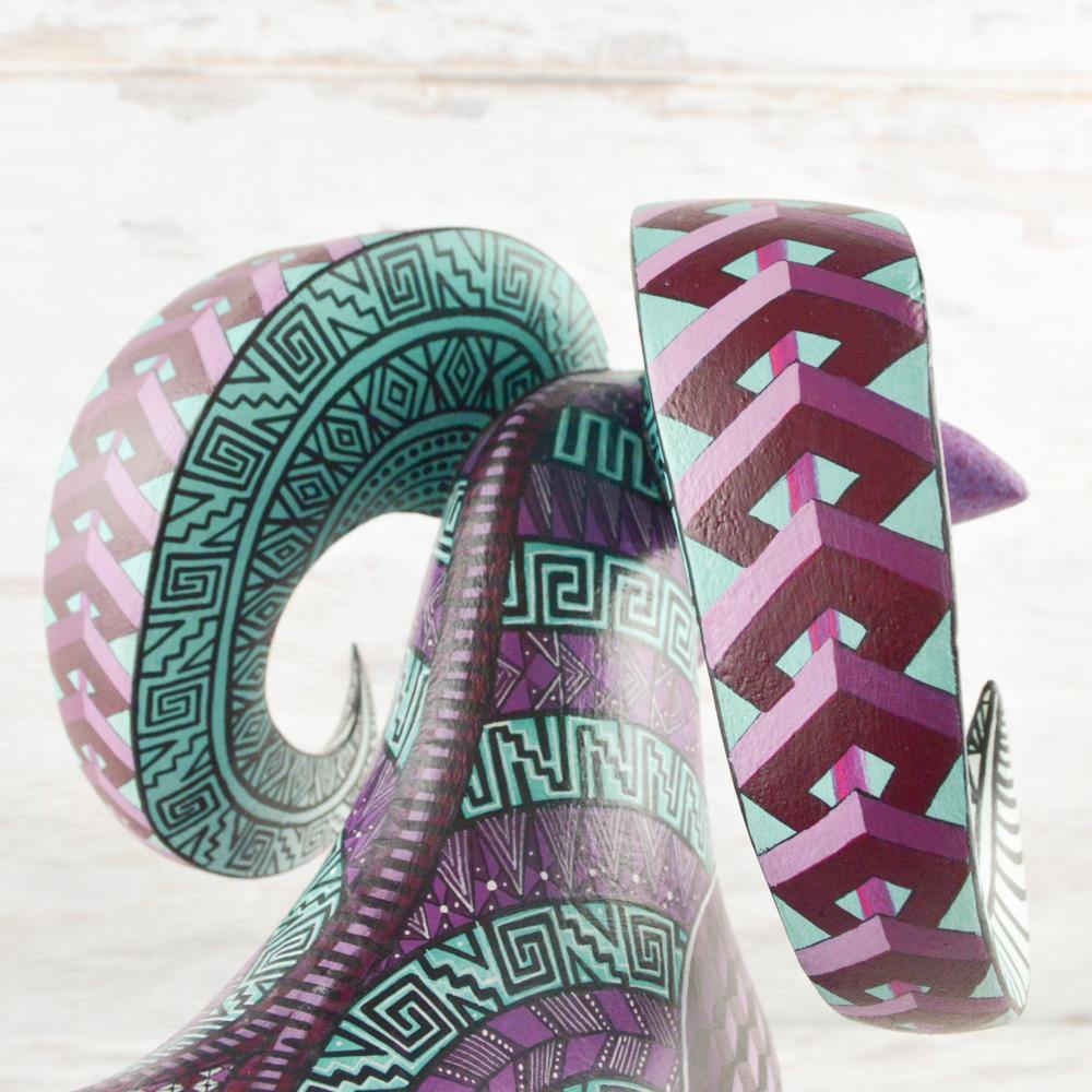 Alebrije Oaxacan Wood Carving Ram - Magia Mexica