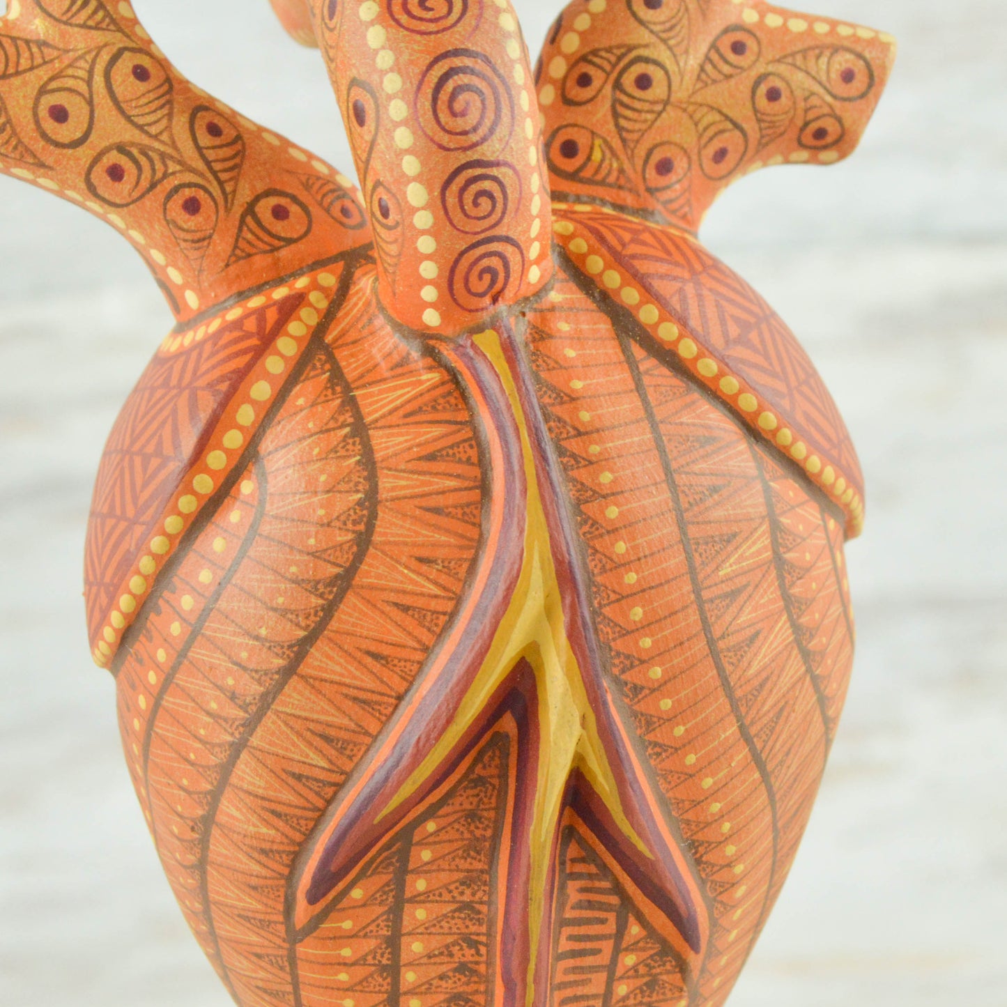 Heart Alebrije Oaxacan Wood Carving - Alebrije Huichol Mexican Folk art magiamexica.com