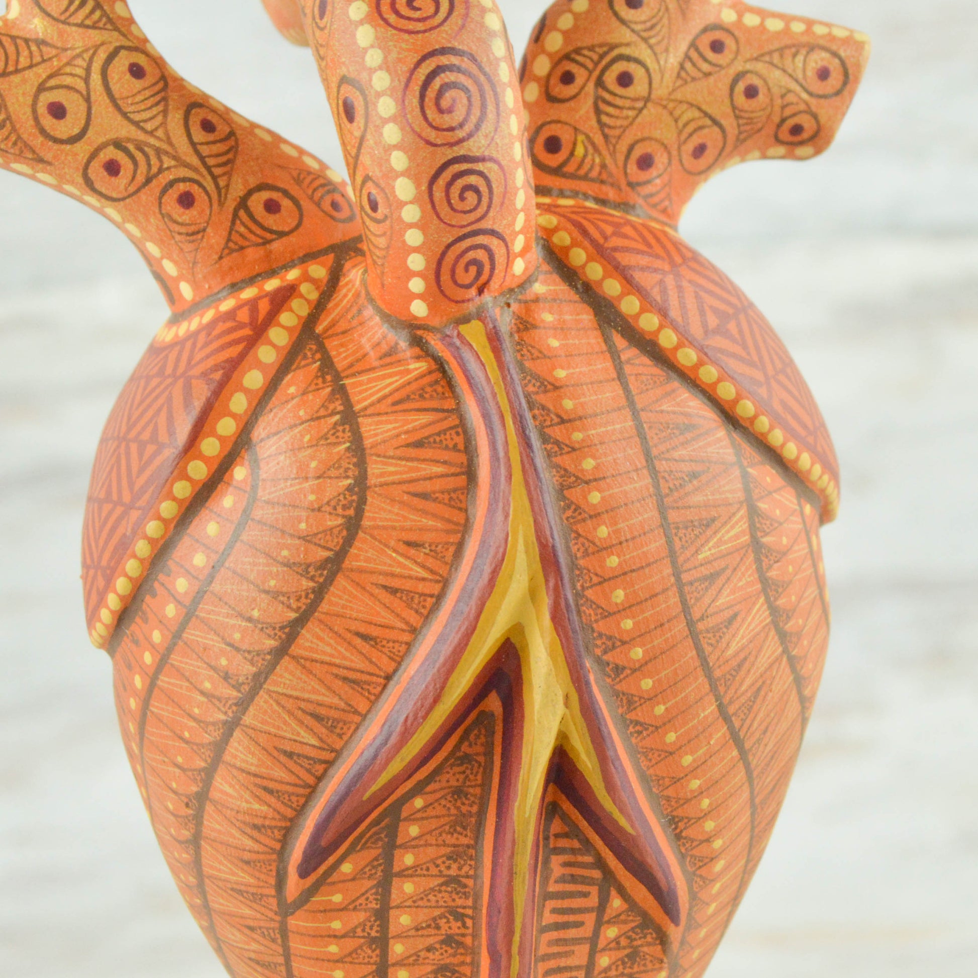Heart Alebrije Oaxacan Wood Carving - Alebrije Huichol Mexican Folk art magiamexica.com