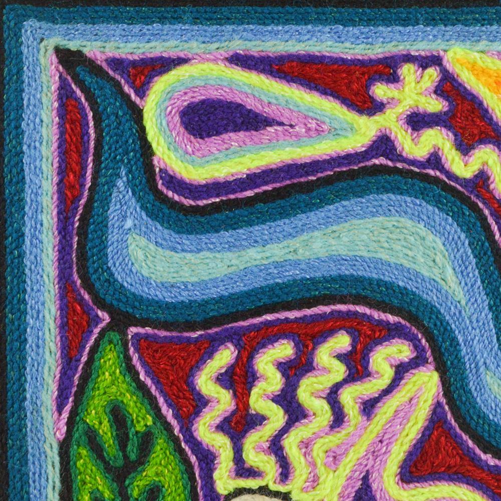Yarn Painting Huichol Art 8" - Huichol Mexican Folk art magiamexica.com