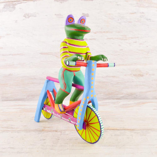 Alebrije Oaxacan Wood Carving Frog - Magia Mexica