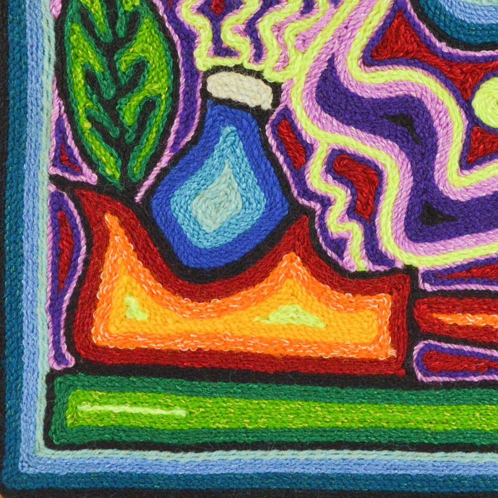 Yarn Painting Huichol Art 8" - Huichol Mexican Folk art magiamexica.com