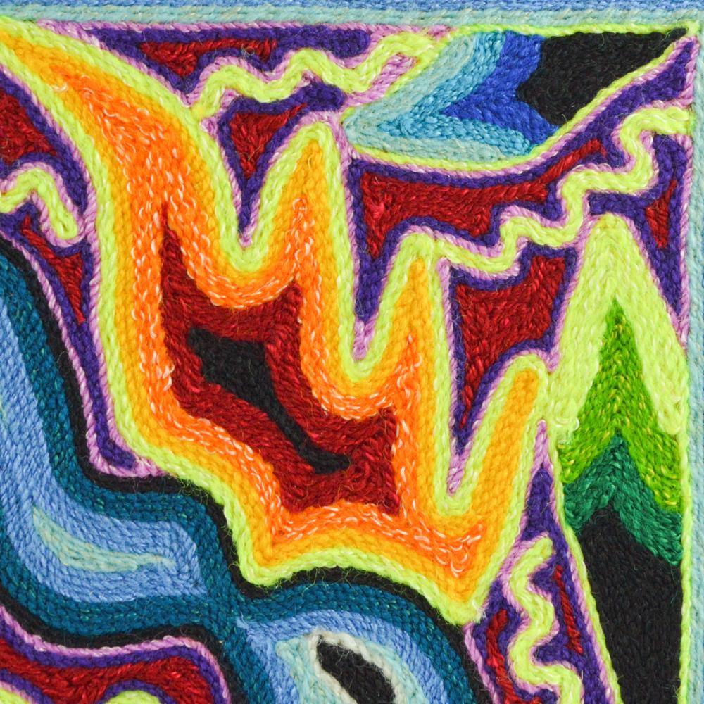 Yarn Painting Huichol Art 8" - Huichol Mexican Folk art magiamexica.com