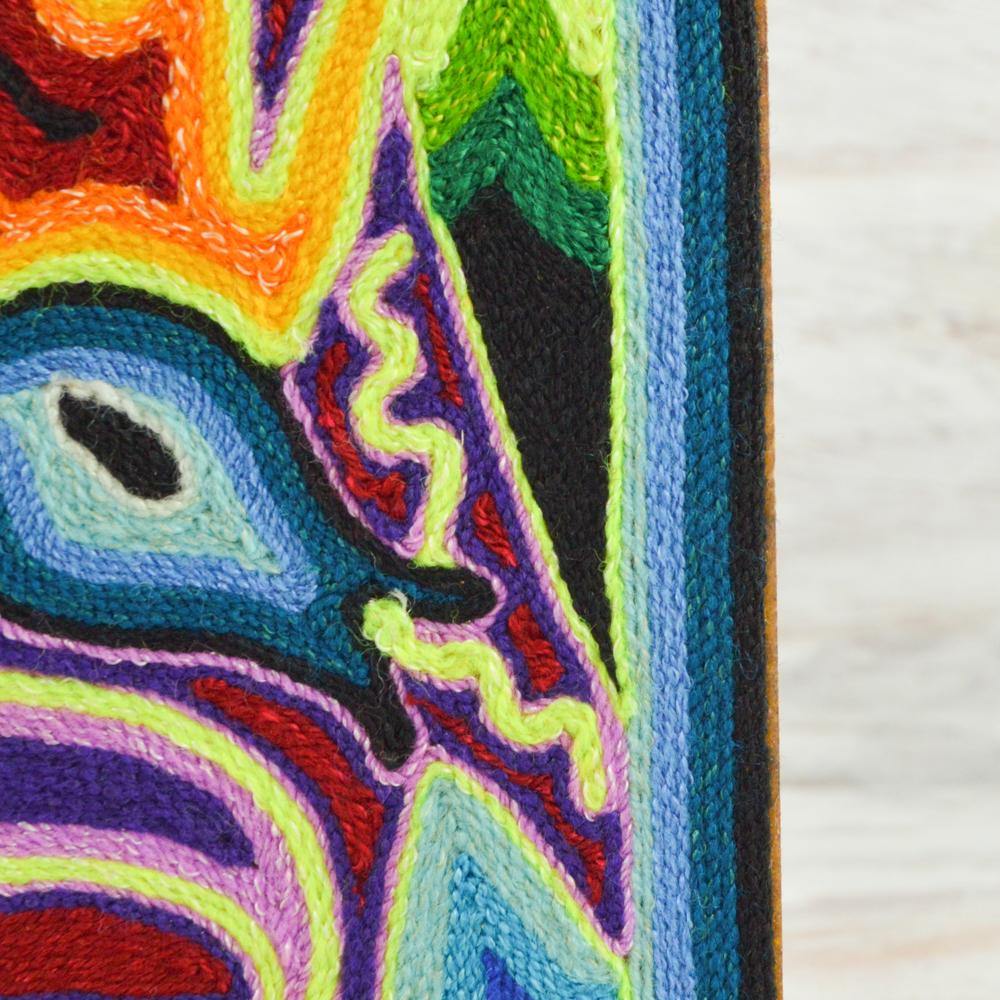 Yarn Painting Huichol Art 8" - Huichol Mexican Folk art magiamexica.com