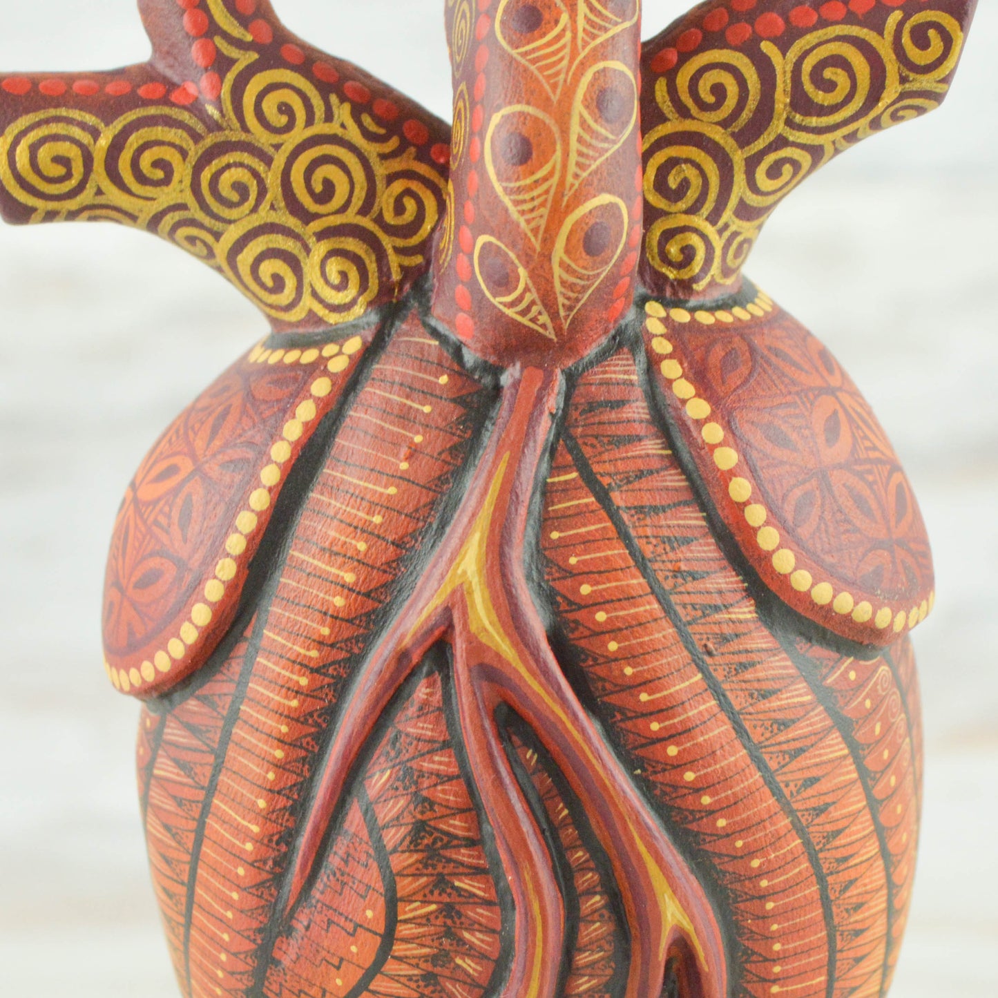 Heart Alebrije Oaxacan Wood Carving - Alebrije Huichol Mexican Folk art magiamexica.com
