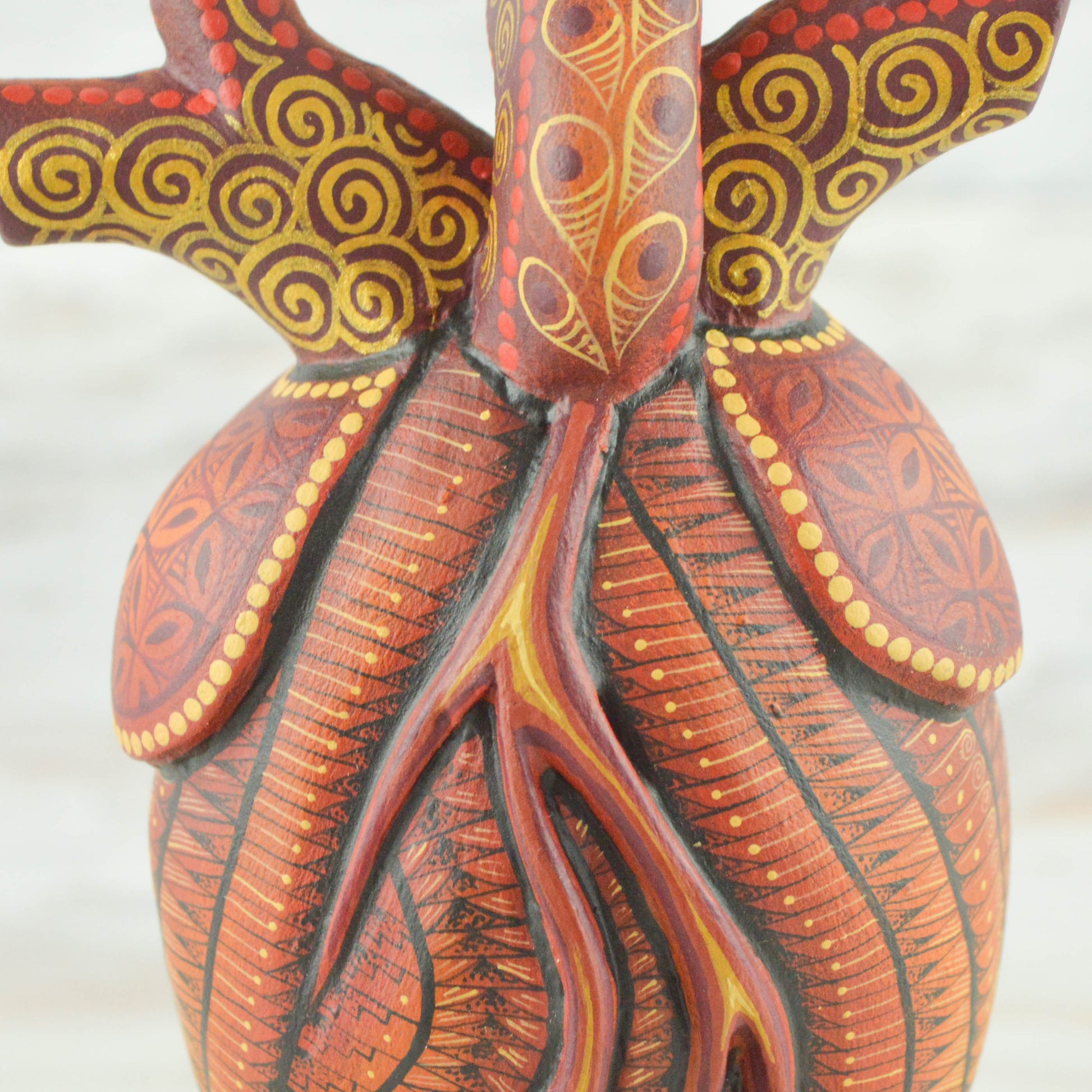 Heart Alebrije Oaxacan Wood Carving - Alebrije Huichol Mexican Folk art magiamexica.com
